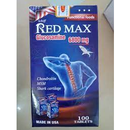 Glucosamin 6800MG RED MAX - HỘP 100 Viên nhập khẩu Mỹ- cho người bị xương khớp