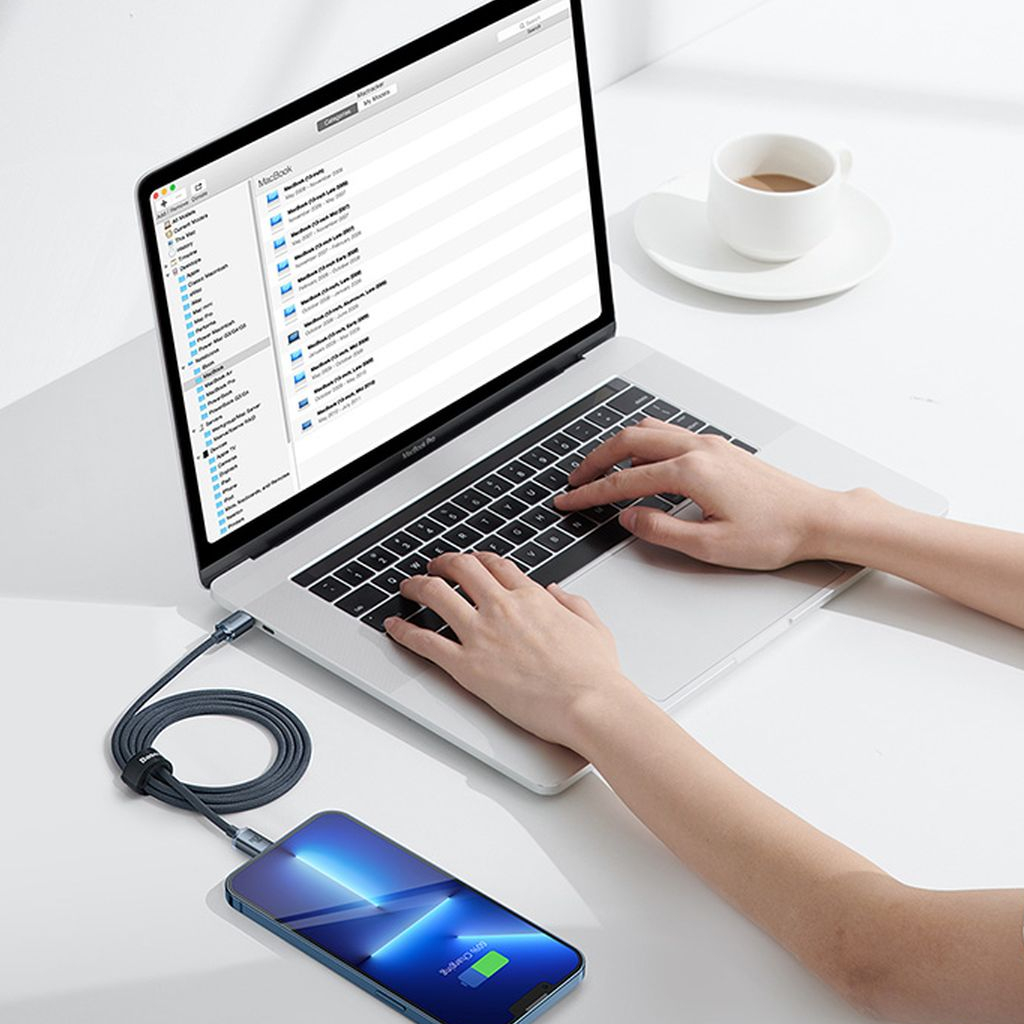 Cáp sạc nhanh 20W Baseus Crystal dây dù cao cấp siêu bền cho iPhone 12 13 14 11 pro max