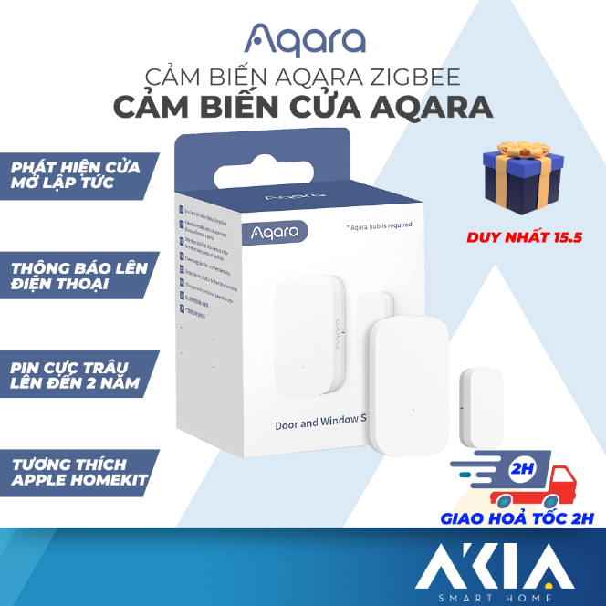 Cảm biến cửa Aqara - Tạo ngữ cảnh mở cửa bật đèn, phát hiện trạng thái đóng hay mở và thông báo, tương thích HomeKit