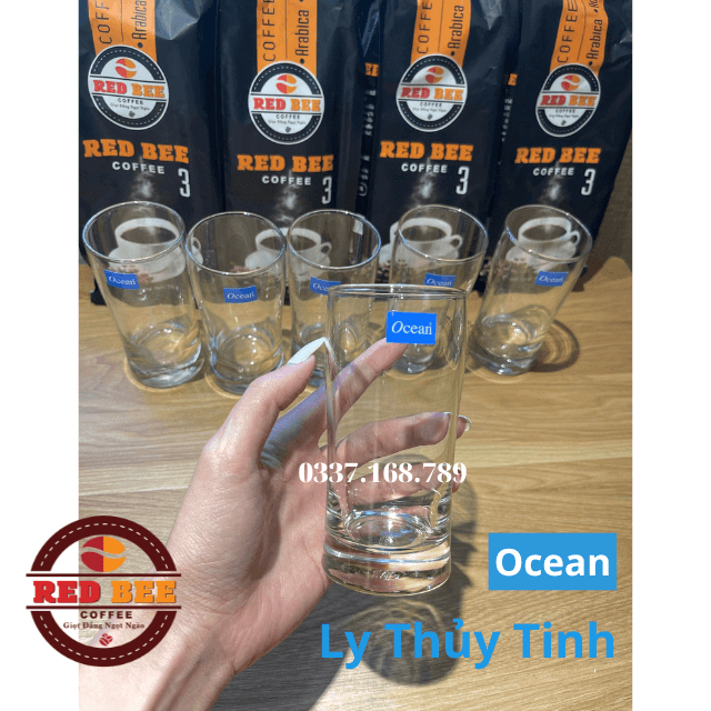 Ly Thủy Tinh đẹp cafe , Cốc Thủy Tinh Chịu Nhiệt Dùng Uống Trà, Café chính hãng Ocean Thái Lan
