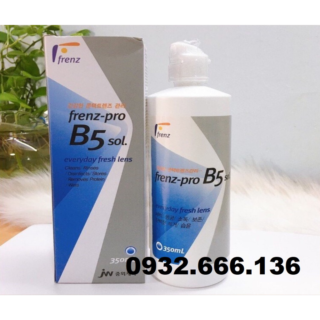 Nước Ngâm Lens Frenz Pro B5 Hàn Quốc 350ml (Chai siêu to khổng lồ).