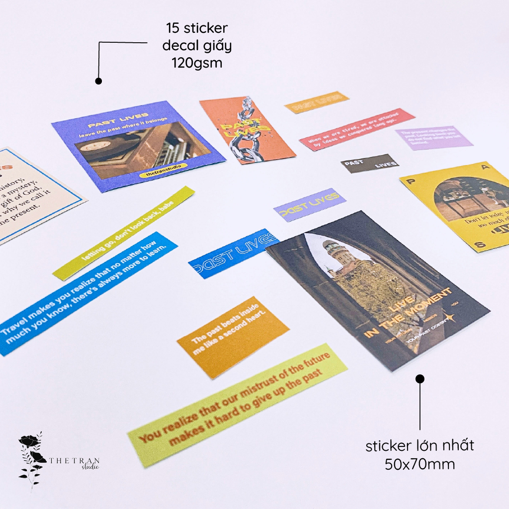 Bộ 25 postcard poster sticker nghệ thuật A6 decor phòng dán tường sổ tay / past lives kit / thetranstudio