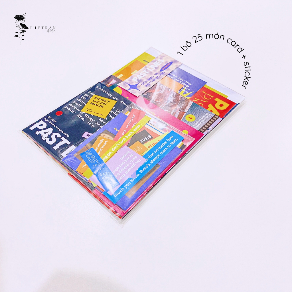 Bộ 25 postcard poster sticker nghệ thuật A6 decor phòng dán tường sổ tay / past lives kit / thetranstudio