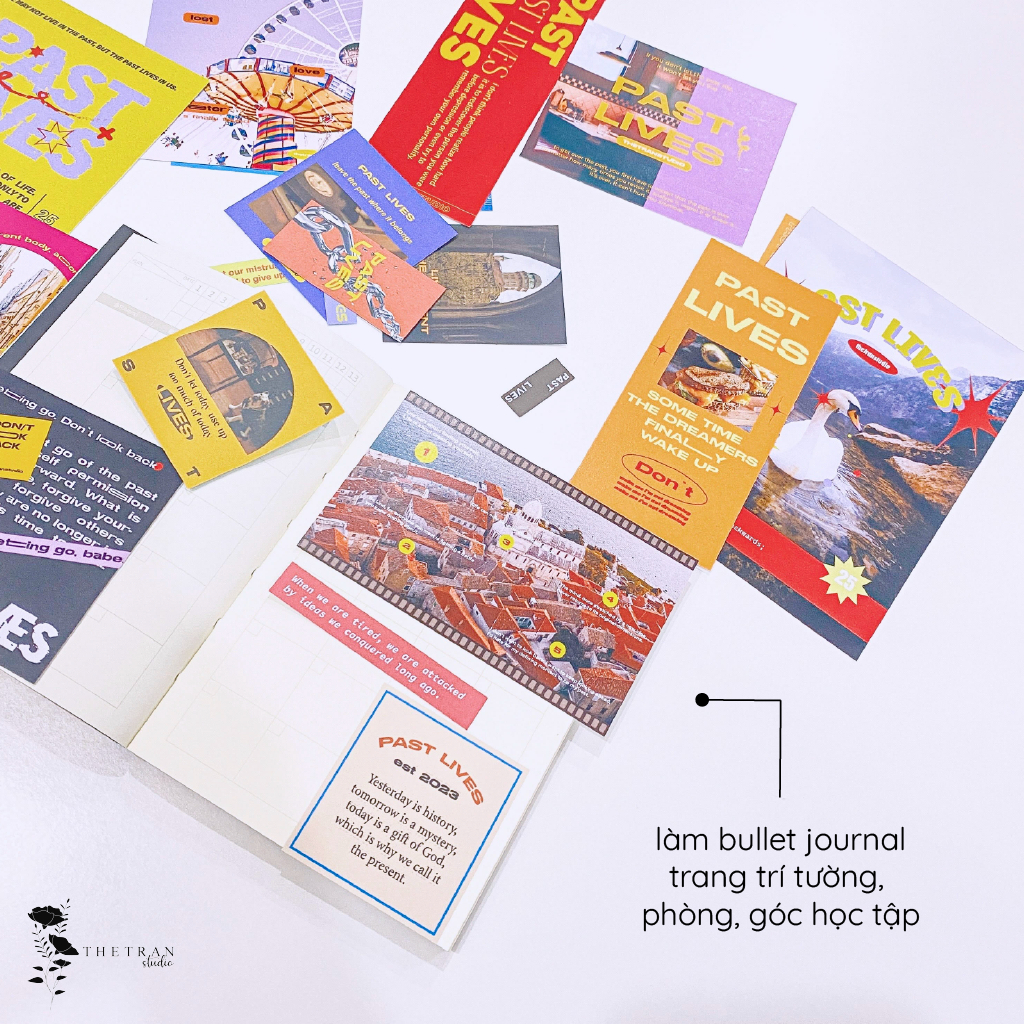 Bộ 25 postcard poster sticker nghệ thuật A6 decor phòng dán tường sổ tay / past lives kit / thetranstudio