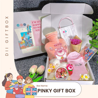 Set quà tặng gấu dâu lotso box hộp quà tặng chủ đề gấu dâu