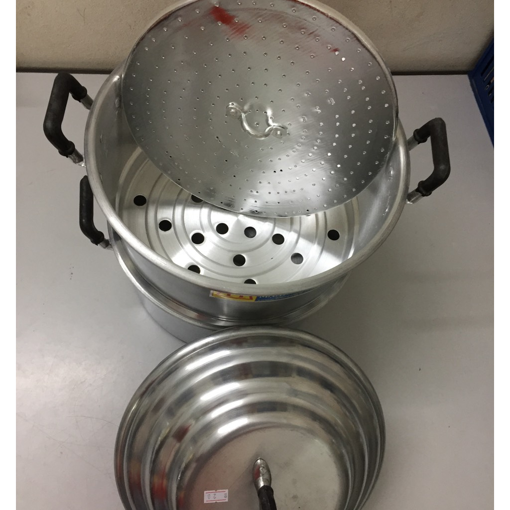 Chõ đồ xôi, hấp xôi 15kg, 20kg  Mạnh Hùng,hàng dày dặn,nhôm bóng sáng