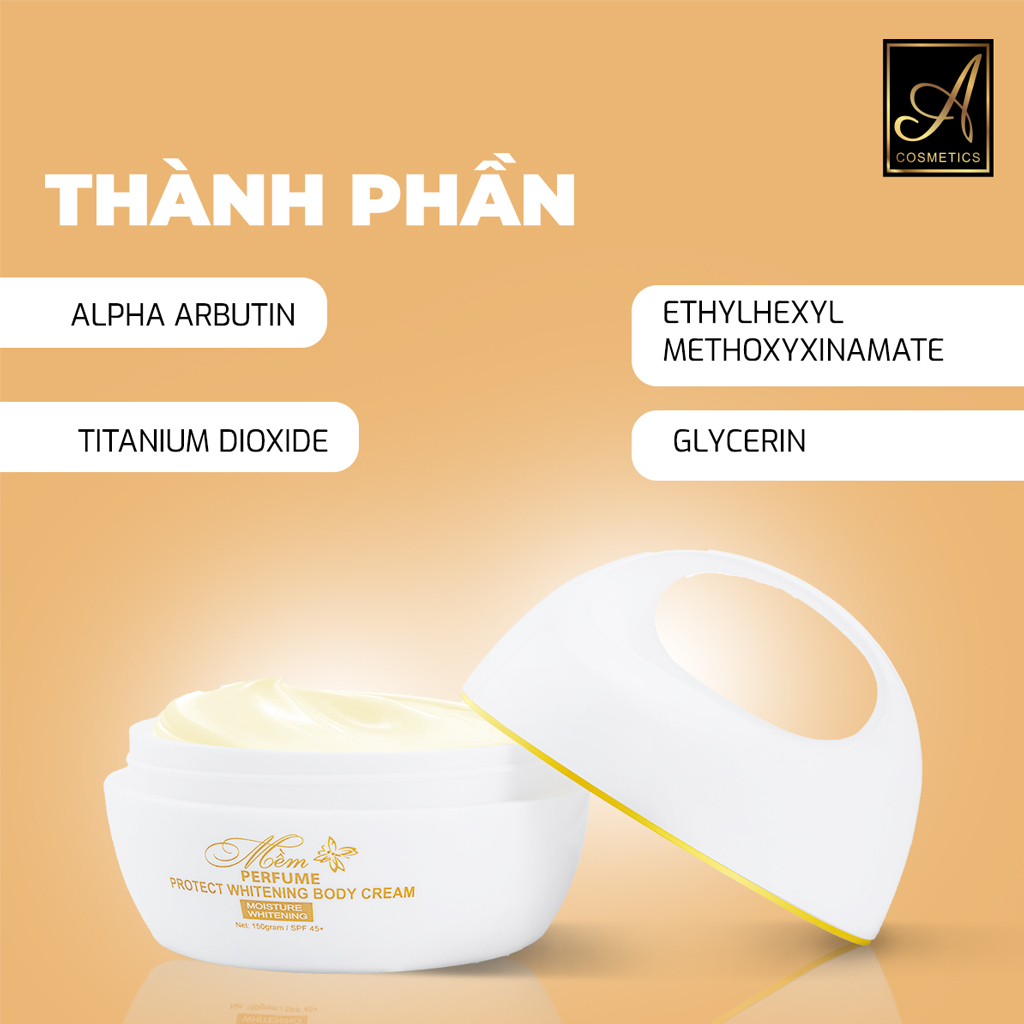 Kem trắng da body mềm dưỡng toàn thân A Cosmetics hương nước hoa Pháp dạng lotion 150g