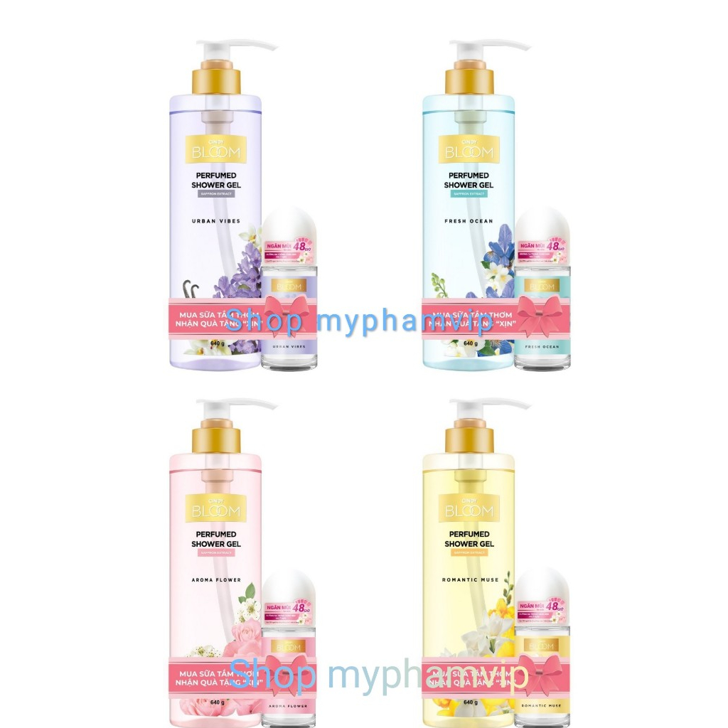 SỮA TẮM NƯỚC HOA CINDY BLOOM 640G TẶNG KÈM LĂN CINDY BLOOM 50ML