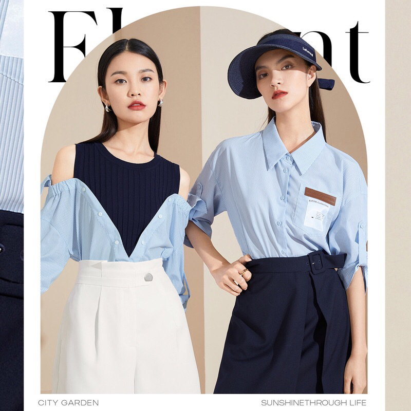 Chân váy xanh đen Eifini