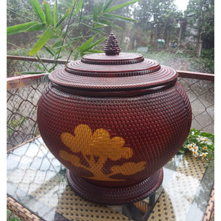 Giỏ ủ ấm tích cao cấp . giỏ ủ ấm trà họa tiết đồng quê