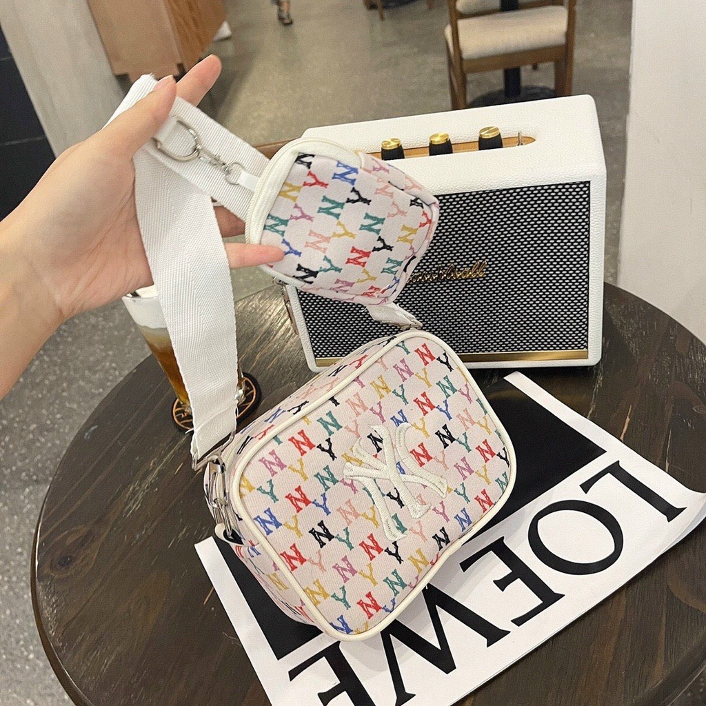 Túi xách nữ đeo chéo, đeo vai bộ đôi NY dây bản to thời trang