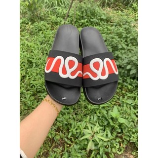 Dép quai ngang nam nữ đỏ đen hình rắn đủ size từ 37 đến 43