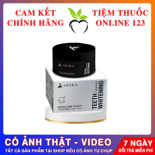 Bột trắng răng ngọc trai đen abera - làm trắng răng cực nhanh, cực mạnh, không ê buốt răng