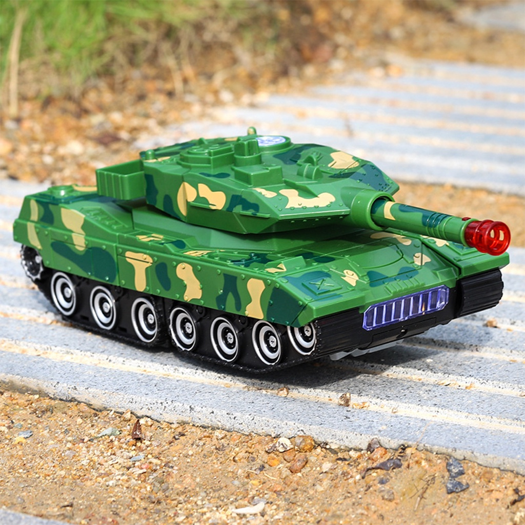 Đồ Chơi Trẻ Em Xe Tăng Biến Hình Robot Tự Động Có Đèn Và Nhạc Cho Bé