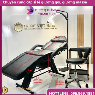 Giường tiêm filler, giường spa, phun xăm hàng cao cấp nhập khẩu, giường tiêm gấp gọn tiện lợi HAIKAI