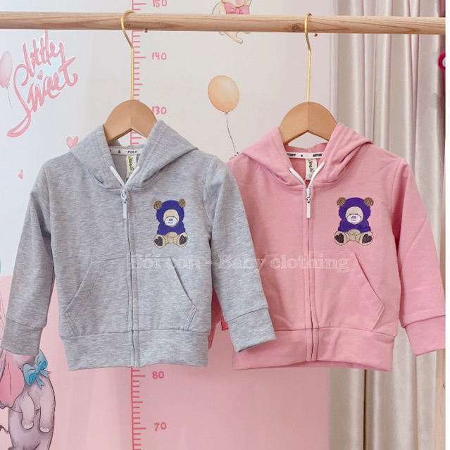 Áo khoác nỉ chống nắng cho bé trai và bé gái