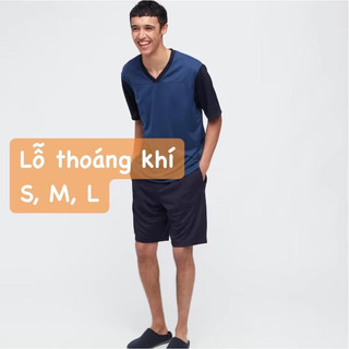 Bộ quần áo cộc tay Nam Airism Uniqlo