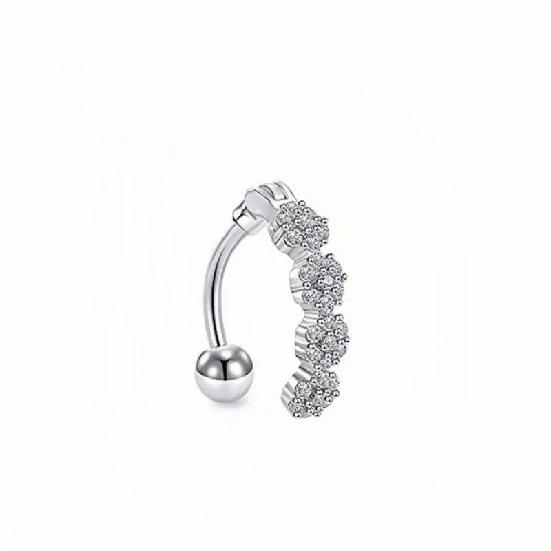 KHUYÊN RỐN - Khuyên Rốn Đính Đá Cao Cấp - 6mm/8mm/10mm - Khuyên thép y tế không gỉ - Khuyên xỏ rốn [SHIPHOATOC]