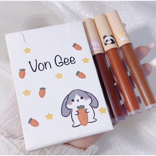 Sét son kem VONGEE thỏ cà rốt 5 cây nội địa trung