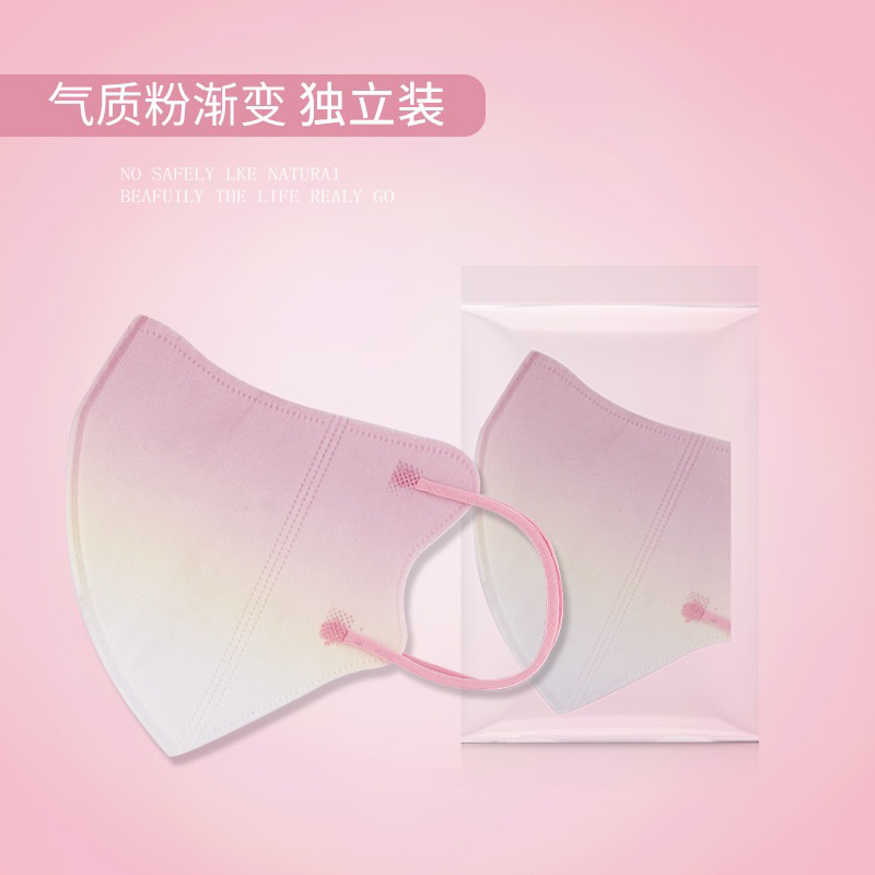 Khẩu trang Pastel Omber 3 lớp gam màu siêu dễ thương cho ai thích màu hồng