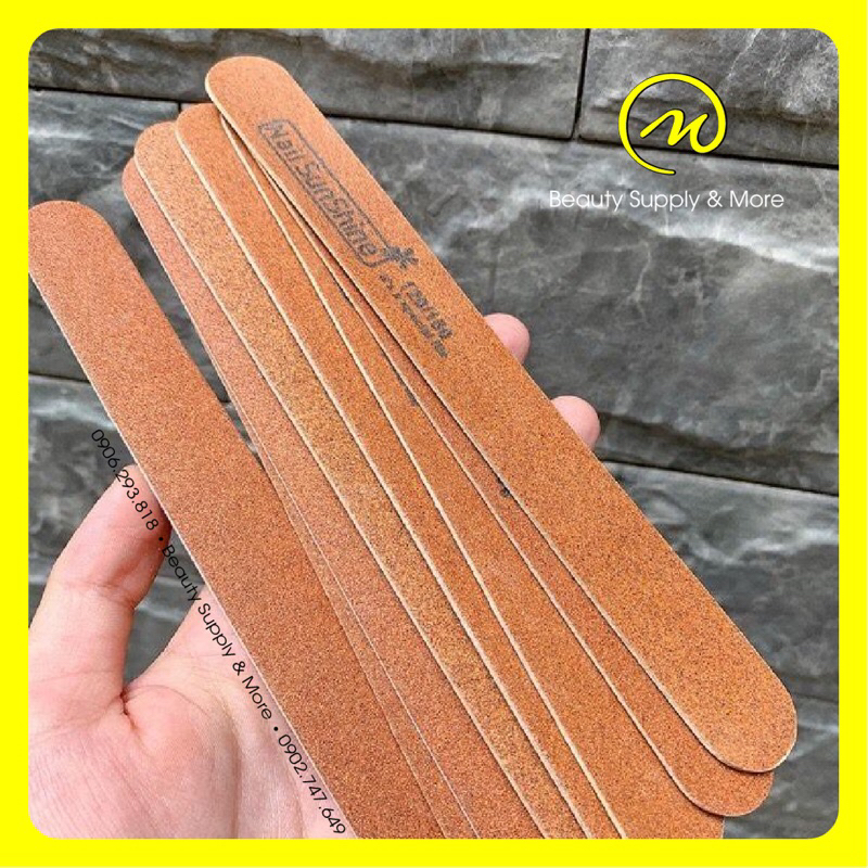 Set 5 Dũa Móng Nâu SunShine/O.P.I - Dũa móng tay thật lõi gỗ 120/180-100/120
