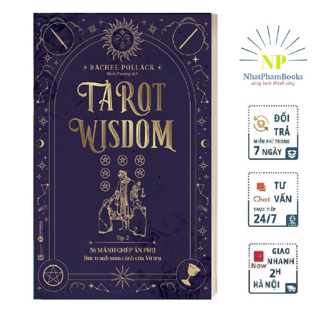 Sách - Tarot Wisdom (Tập 2): 56 lá bài Ẩn phụ – Bức tranh toàn cảnh của Vũ trụ Tặng Kèm Bookmark