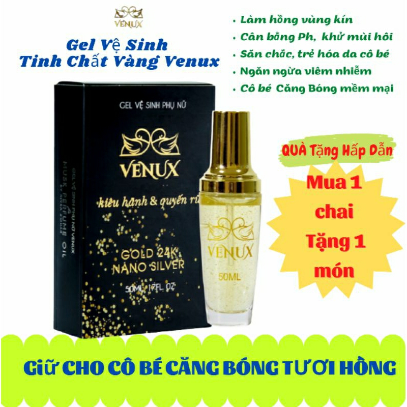 Dung Dich Vệ Sinh Phụ Nữ Dạng Gel Tinh Chất Vàng 24k Venux Hàng Chất Lượng |changvenux