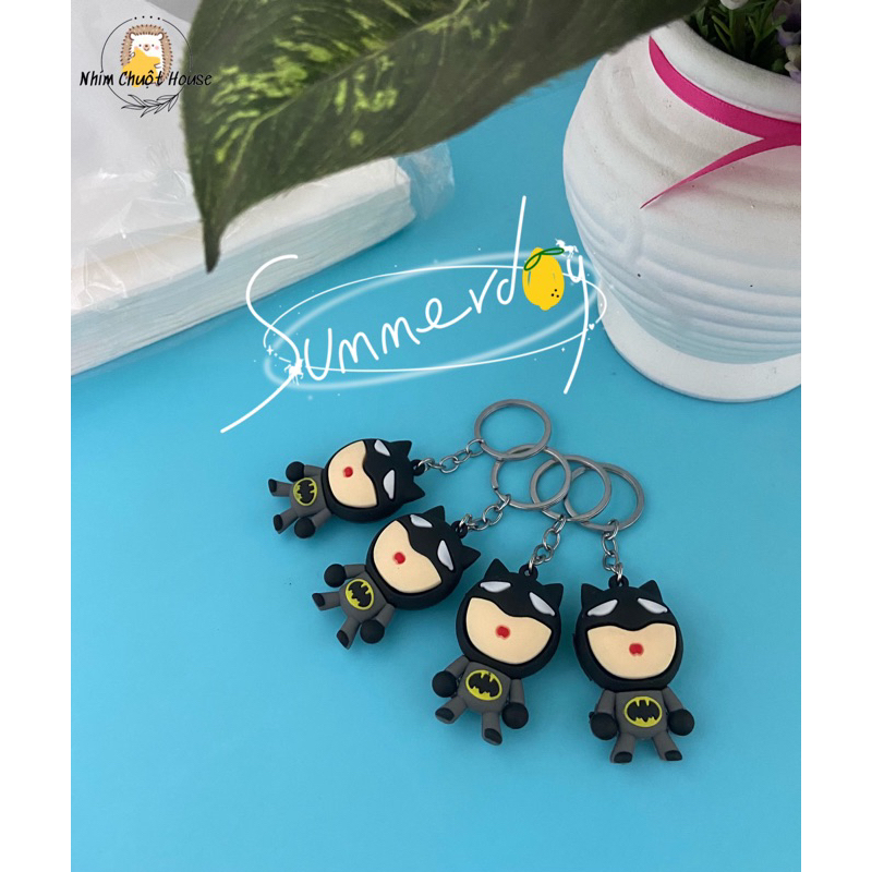Móc khoá cute hình batman, nhân vật hoạt hình dễ thương - Nhím Chuột House