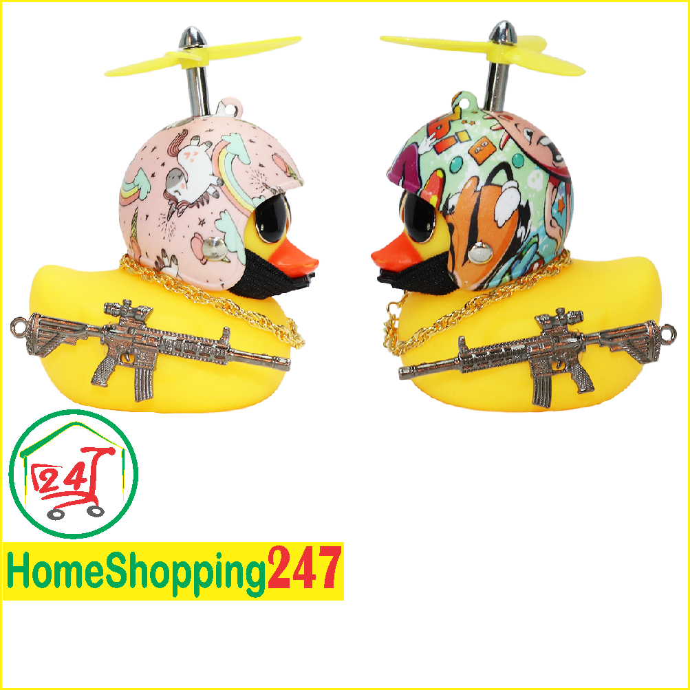 Vịt đeo xe phát sáng đội mũ PUBG phiên bản NÂNG CẤP gắn xe máy, mũ bảo hiểm, xe đạp, ô tô. Full phụ kiện thêm hỏa lực