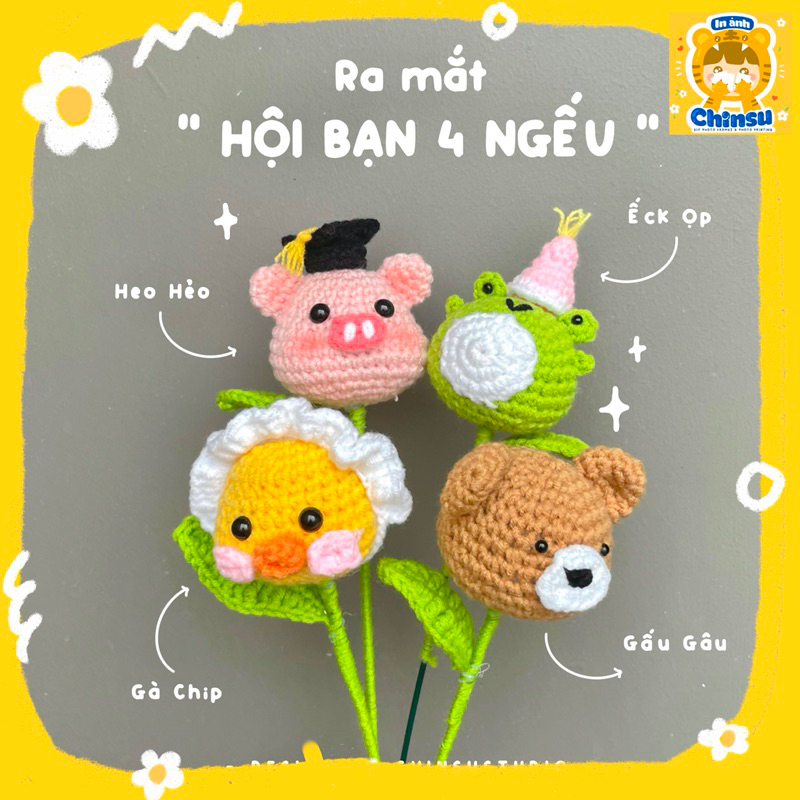Bông Hoa Len Hình Thú [ Chat để được tư vấn ]