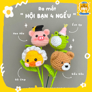 Bông hoa len hình thú