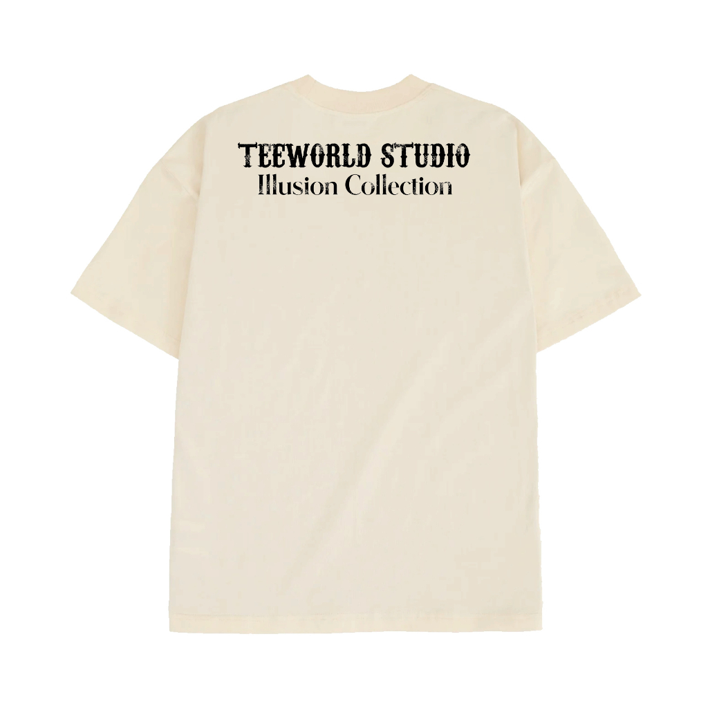 Áo Thun Local Brand Teeworld Illusion Mirror T-shirt Trắng Đen Nam Nữ Form Rộng Unisex
