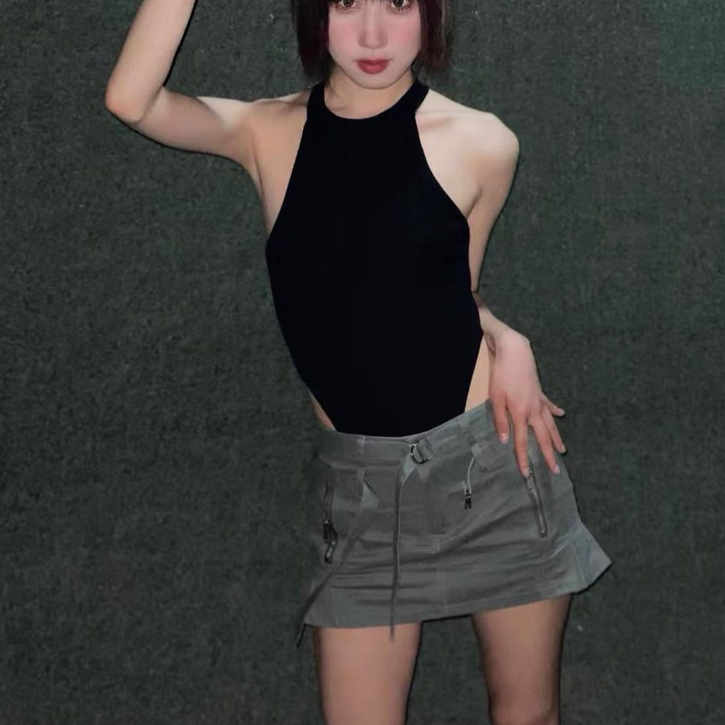 Bodysuit Nữ Thun Gân Trơn Sát Nách Sexy Co Giãn, Jumpsuit Đen Thấm Hút Dễ Mặc Basic Trendy AdorablexBeautiful