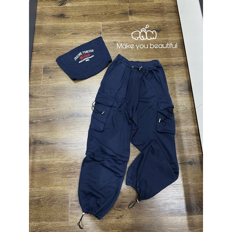 Set áo quây thêu mix quần jogger MPB