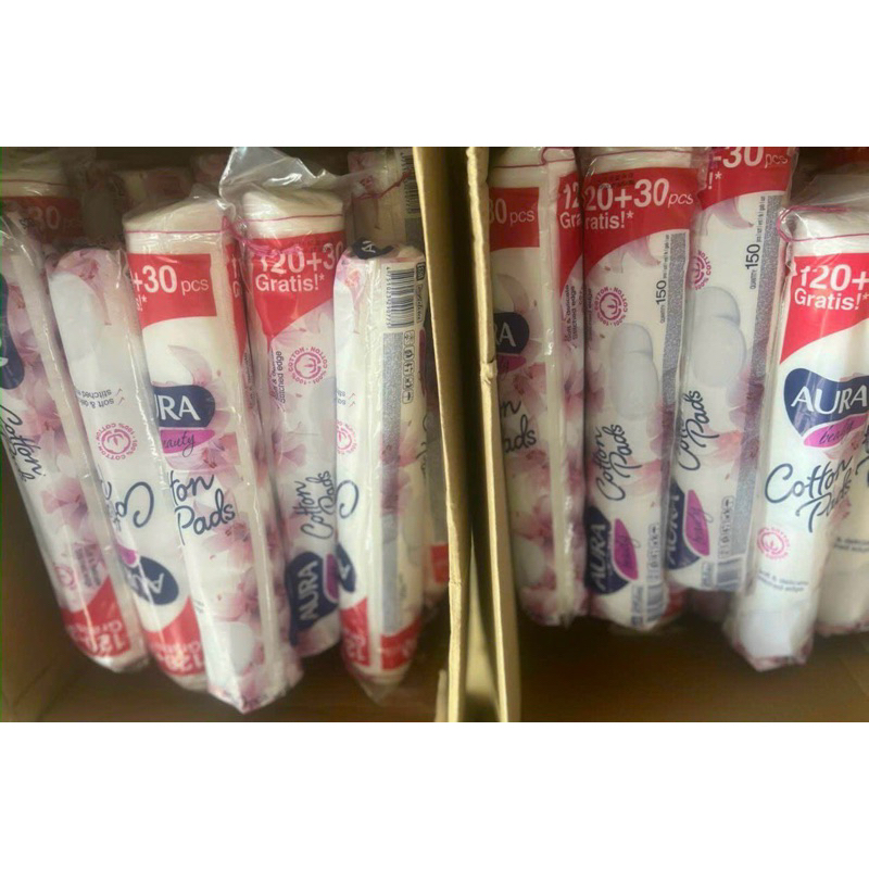 Bông tẩy trang Aura 150 miếng