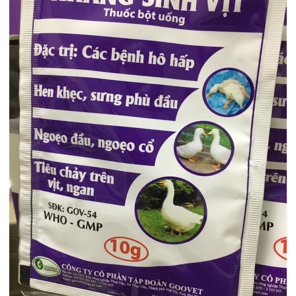 Kháng sinh vịt 10g