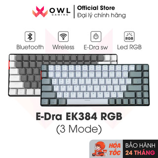 Bàn phím cơ E-Dra EK384 3 Mode (Wireless / Bluetooth / Type C) (Hàng chính hãng)