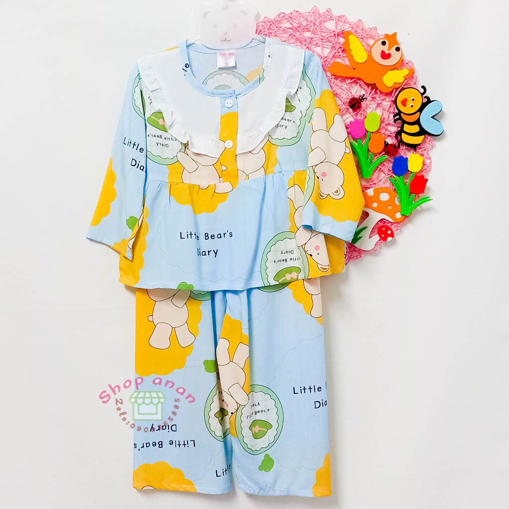Đồ bộ tole/lanh dài cho bé gái 15-16kg