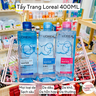 [Hàng có sẵn] Nước tẩy trang Loreal Micellar 400ml