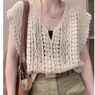 Áo lưới áo khoác nữ màu be phong cách hàn quốc hàng quảng châu cao cấp s149