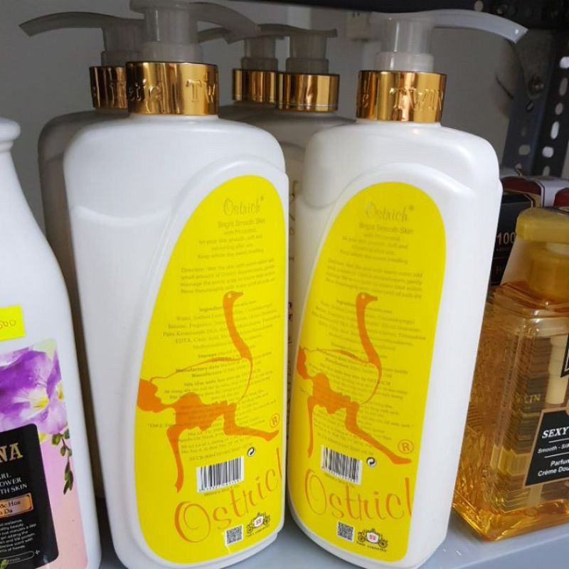 Sữa tắm trắng da hương nước hoa pháp con da điểu Ostrich 900ml hàng cty