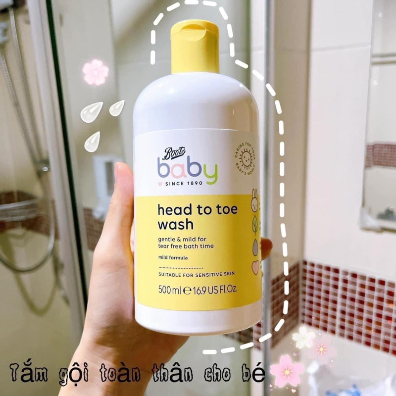 Sữa Tắm Gội Toàn Thân Baby Boots Cho Bé 2 in 1 Thái Lan 500ml