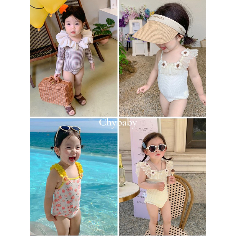 bikini cho bé gái, đồ bơi Hàn Quốc cho bé gái, set đi biển cho bé, bikini liền thân cho bé, bodysuit đi biển cho bé