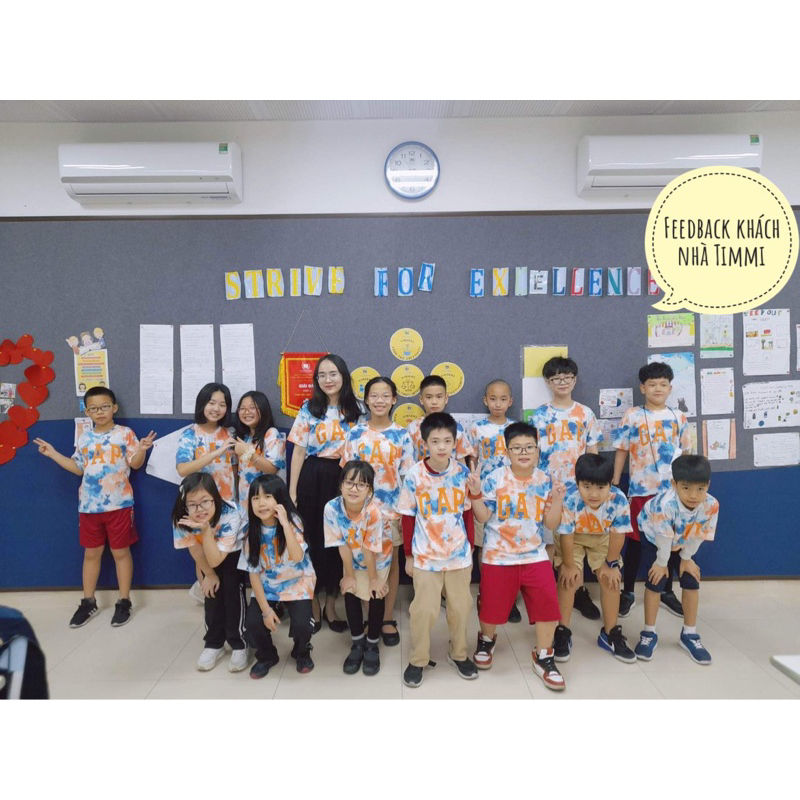 Áo Phông Cộc Tay GAP Cho Bé Trai Bé Gái Cotton Mềm Mát