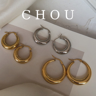  Bông Tai Khuyên Tai Titan Không Đen Gỉ Bản Tròn Basic | CHOU ACCESSORIES | 