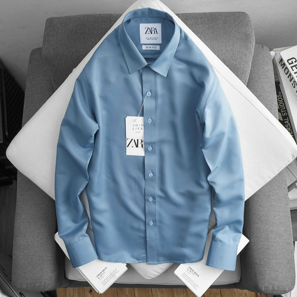 Áo sơ mi nam dài tay MVP, chất cotton lụa chống nhăn thấm hút bảng màu basic dễ phối nam nữ mặc đi học đi làm điều được.