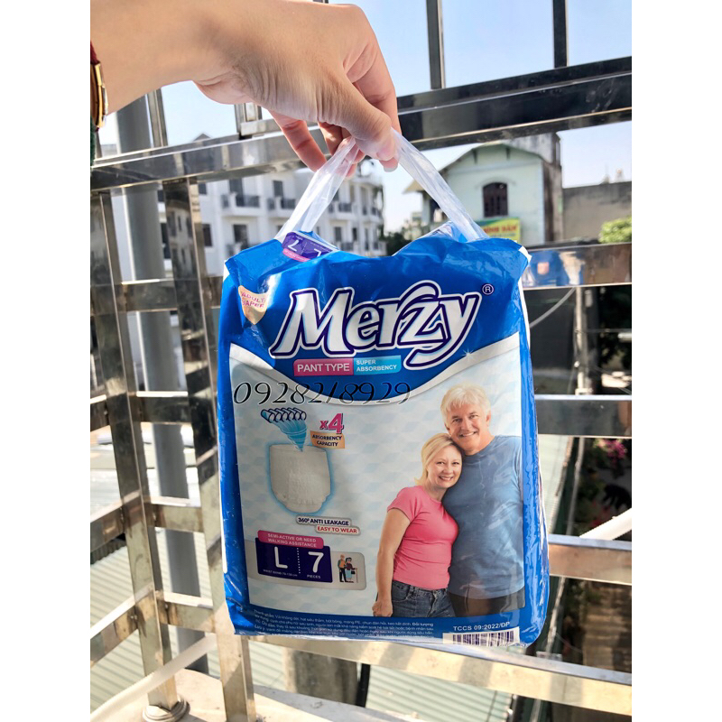 Tã Bỉm Quần Người Lớn Merzy Siêu Thấm, Khô Thoáng gói nhỏ M8/L7