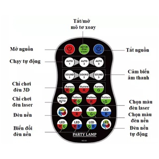 Đèn laser hiệu ứng 3D trang trí phòng karaoke sân khâu, đèn bay phòng cảm biến theo nhạc | BigBuy360 - bigbuy360.vn