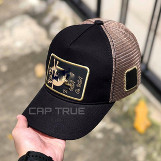 Nón kết, mũ lưỡi trai ÔNG ĐỊA TRUE RELIGION phối lưới vải Kaki form chuẩn (Ảnh thật)