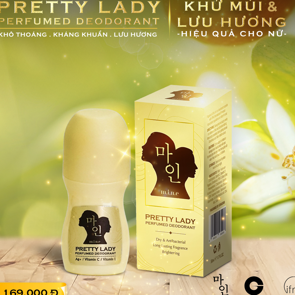 Lăn khử mùi nước hoa Mine - Pretty Lady Deodorant Perfume Ommanishop